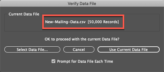 Verify Data File